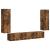 Set comodă TV Pe perete 4 pcs Stejar fumuriu Lemn compozit GartenMobel Dekor