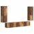 Set comodă TV Pe perete 4 pcs Lemn vechi Lemn compozit GartenMobel Dekor