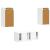 Set comodă TV Pe perete 6 pcs Alb Lemn compozit GartenMobel Dekor
