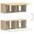 Set comodă TV Pe perete 6 pcs Stejar Sonoma Lemn compozit GartenMobel Dekor