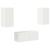 Set comodă TV Pe perete 6 pcs Alb lucios Lemn compozit GartenMobel Dekor