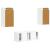 Set comodă TV Pe perete 6 pcs Alb lucios Lemn compozit GartenMobel Dekor