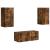 Set comodă TV Pe perete 6 pcs Stejar fumuriu Lemn compozit GartenMobel Dekor
