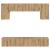 Set comodă TV Pe perete 4 pcs Stejar fumuriu Lemn compozit GartenMobel Dekor