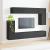 Set comodă TV Pe perete 5 pcs Negru Lemn compozit GartenMobel Dekor