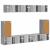Set comodă TV Pe perete 5 pcs Gri Sonoma Lemn compozit GartenMobel Dekor