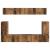 Set comodă TV Pe perete 5 pcs Lemn vechi Lemn compozit GartenMobel Dekor