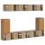 Set comodă TV Pe perete 5 pcs Stejar Artizanal Lemn compozit GartenMobel Dekor