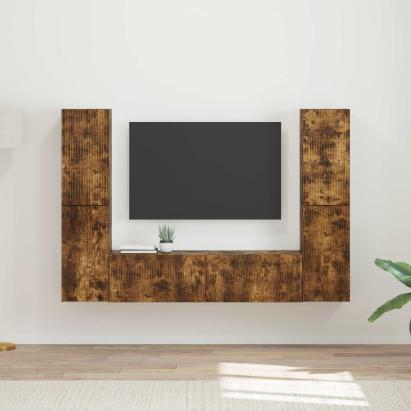 3 pcs Stejar fumuriu GartenMobel Dekor