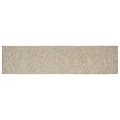 Covor Natural și Alb 60 x 400 cm Iută GartenMobel Dekor