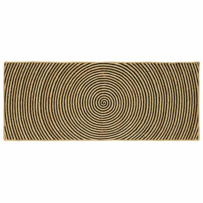 Covor Natural și Negru 80 x 200 cm Iută GartenMobel Dekor