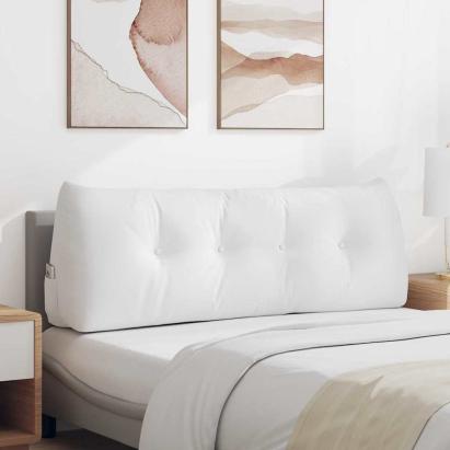 Perna pentru spate Alb 140 x 24 x 50 cm țesătură GartenMobel Dekor