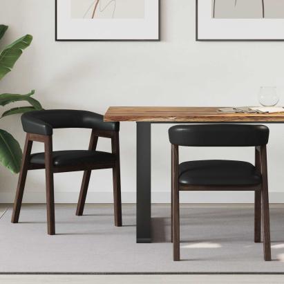 Scaune de dining 2 pcs Maro deschis 54 x 57 x 73 cm GartenMobel Dekor