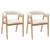 Scaune de dining 2 pcs natural 54 x 57 x 73 cm GartenMobel Dekor