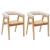 Scaune de dining 2 pcs natural 54 x 57 x 73 cm GartenMobel Dekor