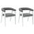 Scaune de dining 2 pcs Alb 54 x 57 x 73 cm GartenMobel Dekor