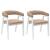 Scaune de dining 2 pcs Alb 54 x 57 x 73 cm GartenMobel Dekor