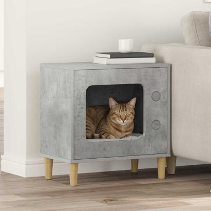 Casa pentru pisici Beton 51 x 30 x 52 cm Lemn compozit GartenMobel Dekor
