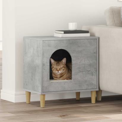 Casa pentru pisici Beton 51 x 30 x 52 cm Lemn compozit GartenMobel Dekor