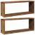 Rafturi perete cub 2 buc. lemn vechi 60x15x23cm, lemn prelucrat GartenMobel Dekor