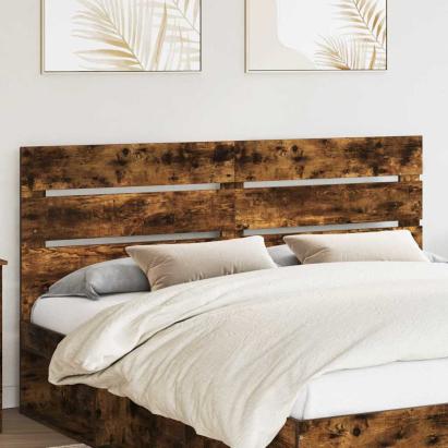 Tăblie cap cu headboard Stejar fumuriu 180 cm Lemn compozit GartenMobel Dekor