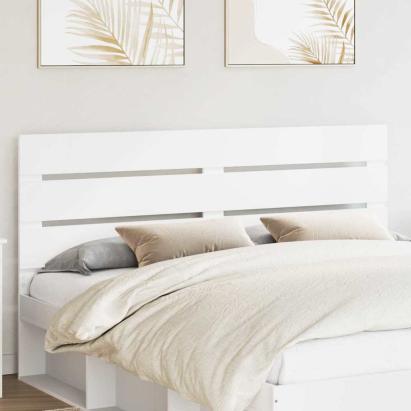 Tăblie cap cu headboard Alb 160 cm Lemn compozit GartenMobel Dekor