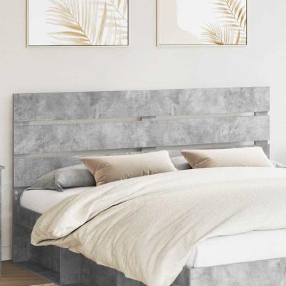 Tăblie cap cu headboard Gri din beton 160 cm Lemn compozit GartenMobel Dekor