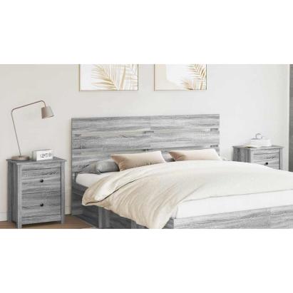 Tăblie cap cu headboard Gri Sonoma 160 cm Lemn compozit GartenMobel Dekor