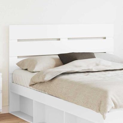 Tăblie cap cu headboard Alb 140 cm Lemn compozit GartenMobel Dekor