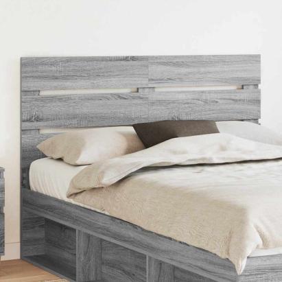 Tăblie cap cu headboard Gri Sonoma 140 cm Lemn compozit GartenMobel Dekor