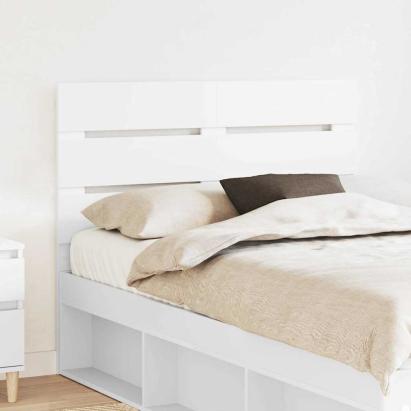 Tăblie cap cu headboard Alb 120 cm Lemn compozit GartenMobel Dekor