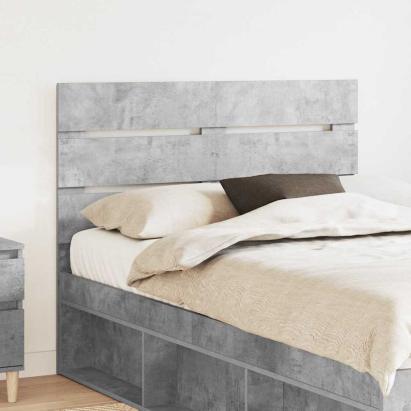Tăblie cap cu headboard Gri din beton 120 cm Lemn compozit GartenMobel Dekor