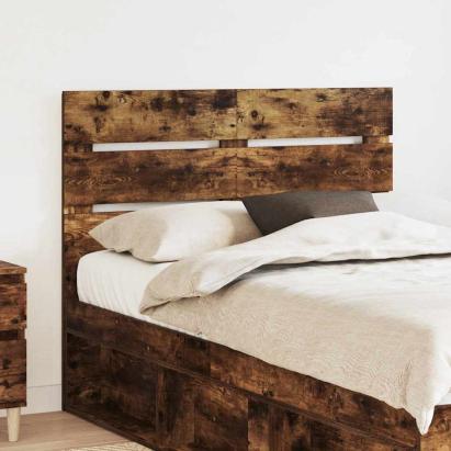 Tăblie cap cu headboard Stejar fumuriu 120 cm Lemn compozit GartenMobel Dekor