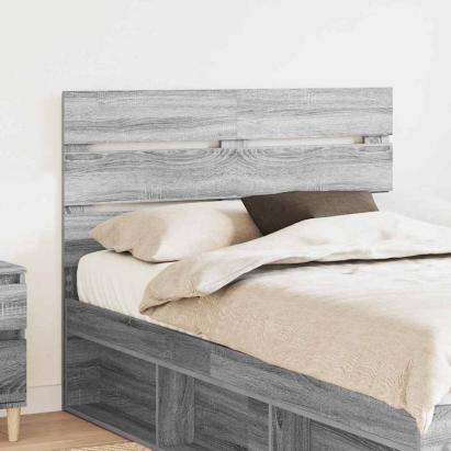 Tăblie cap cu headboard Gri Sonoma 120 cm Lemn compozit GartenMobel Dekor