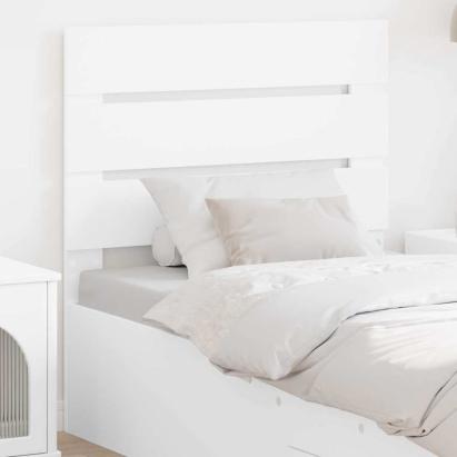 Tăblie cap cu headboard Alb 100 cm Lemn compozit GartenMobel Dekor