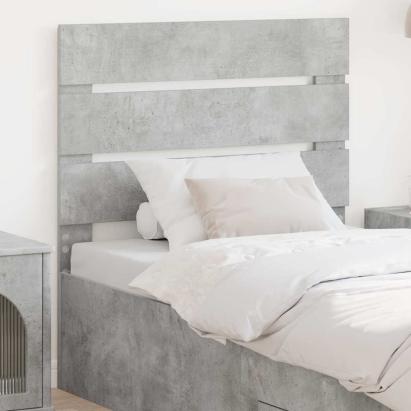 Tăblie cap cu headboard Gri din beton 90 cm Lemn compozit GartenMobel Dekor
