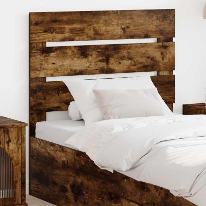 Tăblie cap cu headboard Stejar fumuriu 90 cm Lemn compozit GartenMobel Dekor