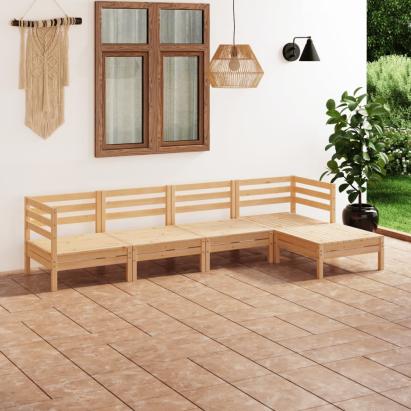 Set mobilier de grădină, 5 piese, lemn masiv de pin GartenMobel Dekor
