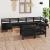 Set mobilier de grădină, 10 piese, negru, lemn masiv de pin GartenMobel Dekor