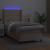 Pat continental cu saltea și LED cappuccino 80x200 cm piele eco GartenMobel Dekor
