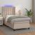 Pat continental cu saltea și LED cappuccino 80x200 cm piele eco GartenMobel Dekor