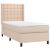 Pat continental cu saltea și LED cappuccino 80x200 cm piele eco GartenMobel Dekor