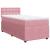 Pat box spring cu saltea, roz, 100x200 cm, catifea GartenMobel Dekor