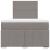 Pat box spring cu saltea, gri taupe, 120x200 cm, textil GartenMobel Dekor