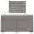 Pat box spring cu saltea, gri taupe, 120x200 cm, textil GartenMobel Dekor