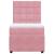 Pat box spring cu saltea, roz, 100x200 cm, catifea GartenMobel Dekor