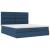 Cadru de pat otoman cu saltea țesătură albastră 180x200cm GartenMobel Dekor