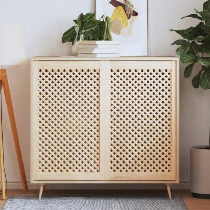 Uși dulap design zăbrele 2 buc. 59,5x99 cm, lemn masiv de pin GartenMobel Dekor