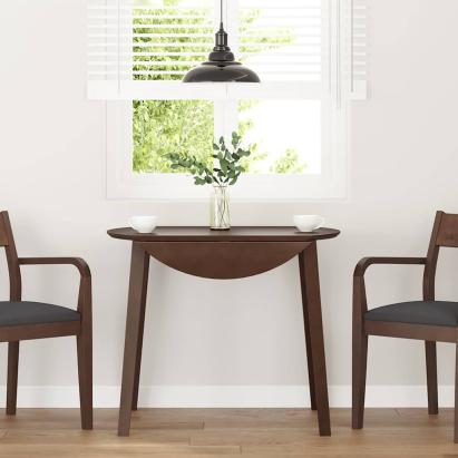 Masă de sufragerie maro din lemn masiv cauciuc GartenMobel Dekor