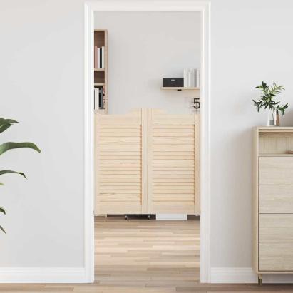 Uși batante cu jaluzele design 1 pereche lemn masiv de pin GartenMobel Dekor